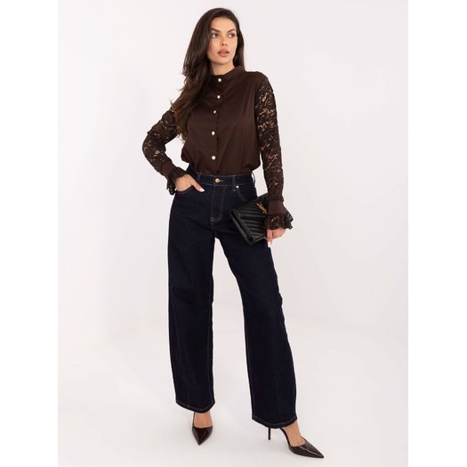 Koszula-MI-KS-C229.16P-ciemny brązowy 3