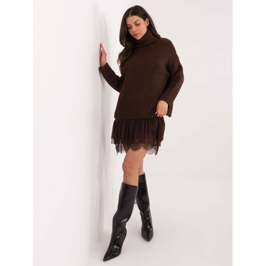 Sweter-CH-SW-72989.68-ciemny brązowy 1