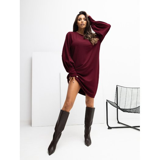 Sukienka-RV-SK-A1059.17-bordowy 3