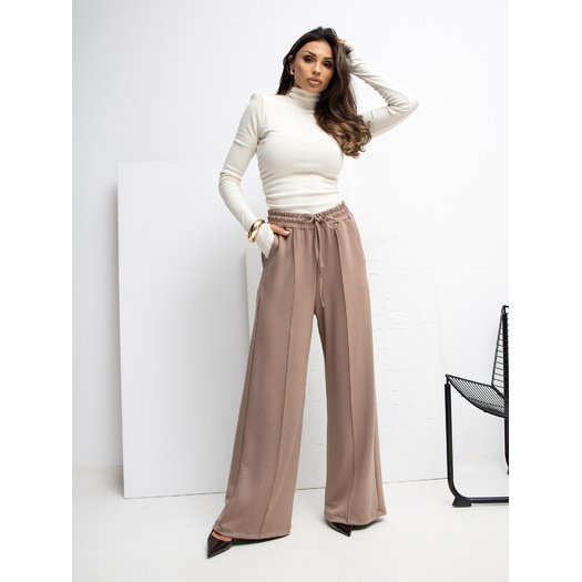 Spodnie dresowe-RV-DR-A1061.80-ciemny bezowy 1