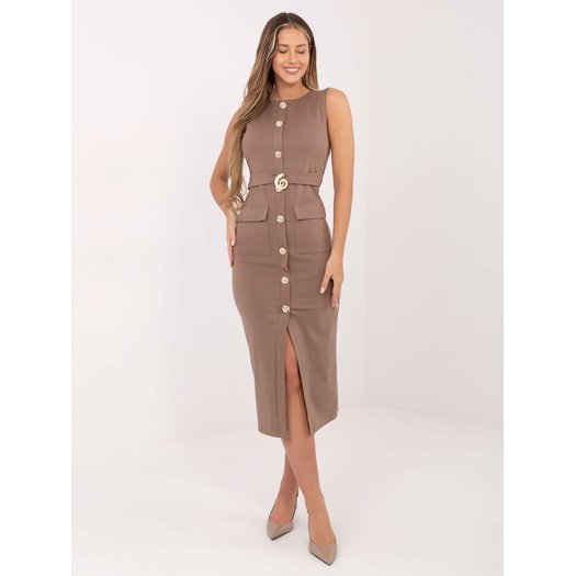 Sukienka-IT-SK-21891.61-ciemny bezowy 3