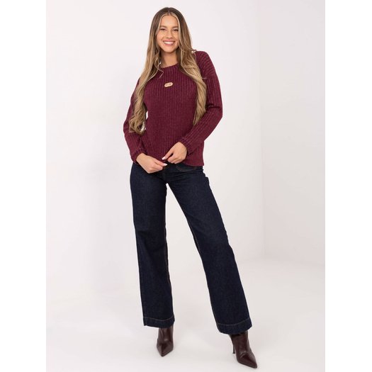 Sweter-RV-SW-A1026.52-bordowy 4