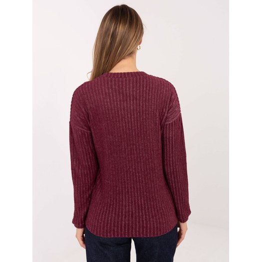 Sweter-RV-SW-A1026.52-bordowy 1