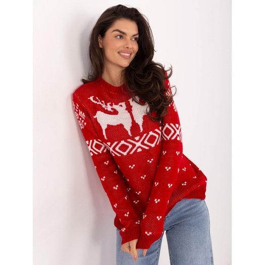 Sweter-MI-SW-19128.34-czerwony