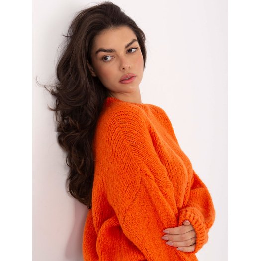 Sweter-MI-SW-1909.68-pomarańczowy