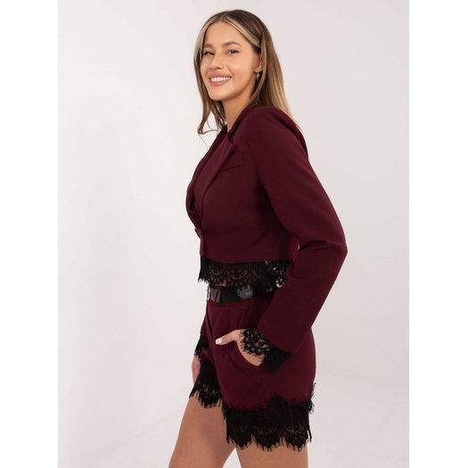 Szorty-IT-SN-FL9965.88-bordowy 3