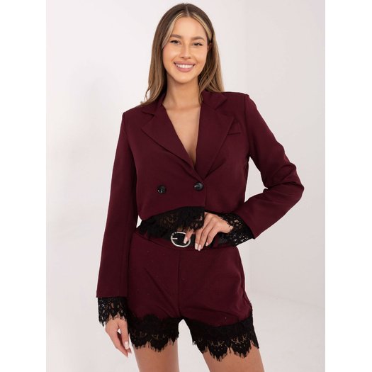 Szorty-IT-SN-FL9965.88-bordowy 1