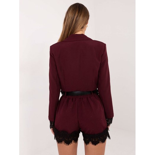 Szorty-IT-SN-FL9965.88-bordowy 2
