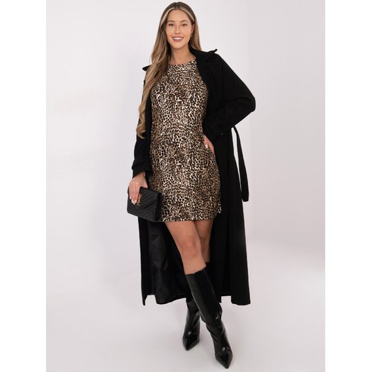 Sukienka-RV-SK-A259.01P-ciemny bezowy 3