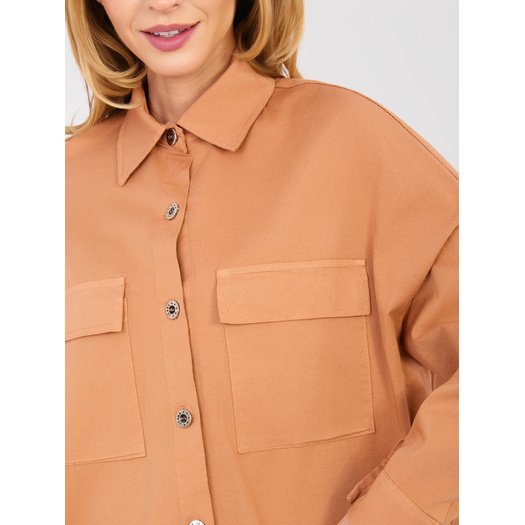 Koszula-IT-KS-FL9968.28-ciemny pomarańczowy