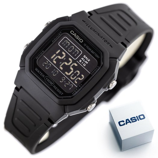 MEN S WATCH CASIO W-800H-1BVES CLASSIC + BOX