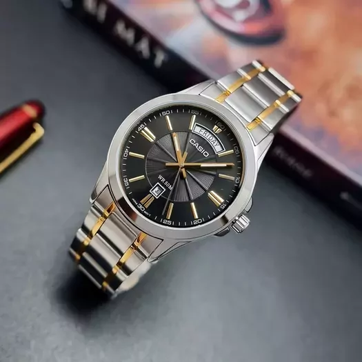 CASIO MTP-1381G-1A MEN S WATCH (zd191d) + BOX