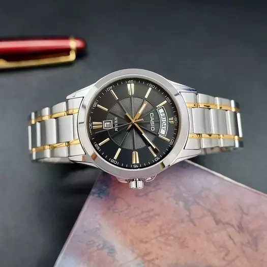CASIO MTP-1381G-1A MEN S WATCH (zd191d) + BOX