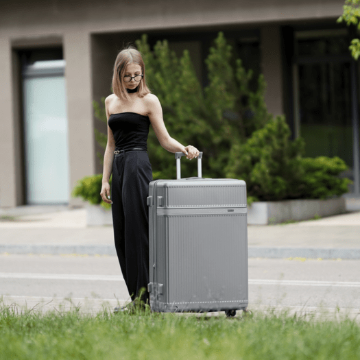 SUITCASE M 24   STL945 ABS DARK GREY