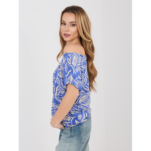 T-shirt-D12110M02646E-ciemny niebieski