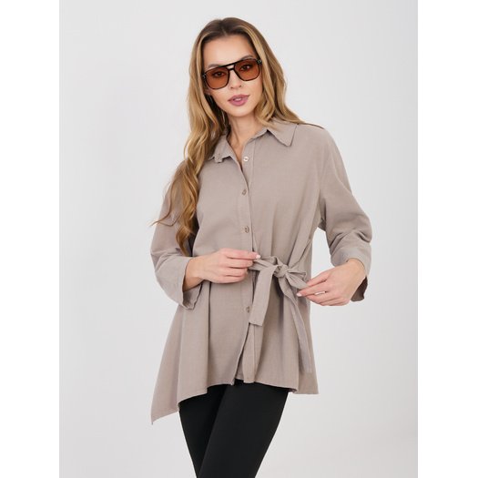 Koszula-IT-KS-FL10188.27-ciemny bezowy 1