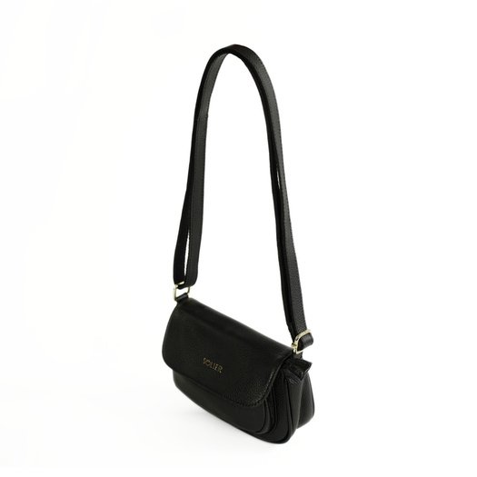 Small Leather Crossbody Bag Solier FL51 Yselle &ndash; Black 4