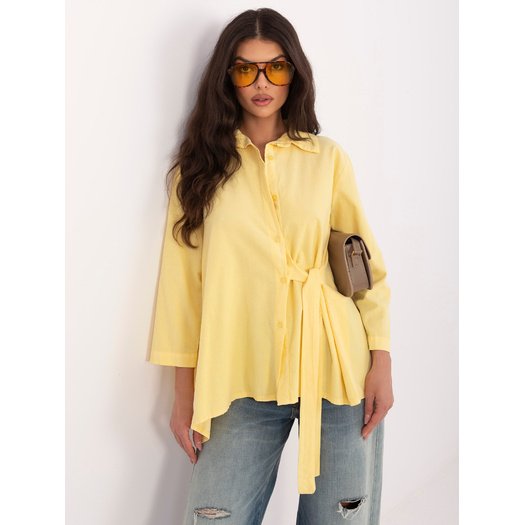 Koszula-IT-KS-FL10188.27-jasny ż&oacute;łty