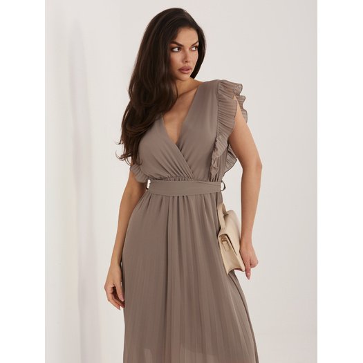 Sukienka-IT-SK-13166.85-ciemny bezowy 1