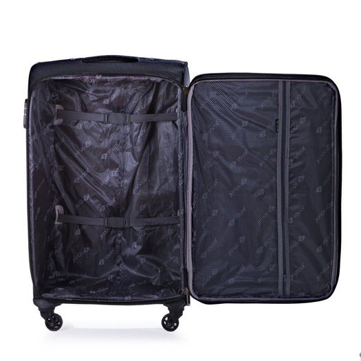 Large soft luggage XL Solier STL1311 black-red 1