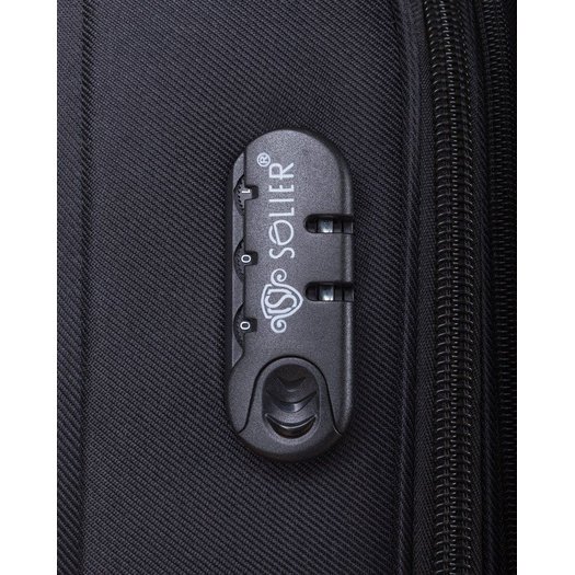 Large soft luggage XL Solier STL1311 black-red 4