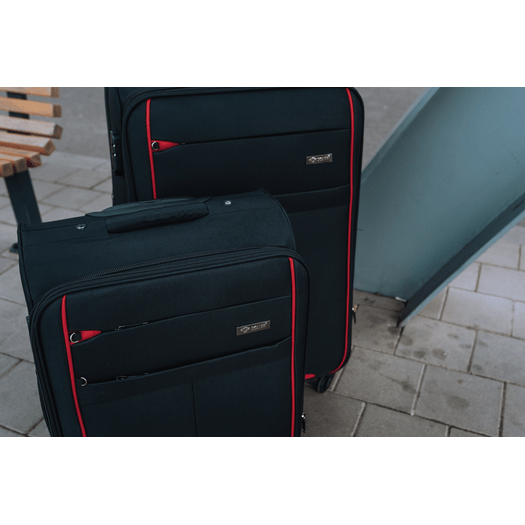 Large soft luggage XL Solier STL1311 black-red 9