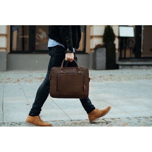 Black shoulder laptop bag Solier S19 FOXFORD 6