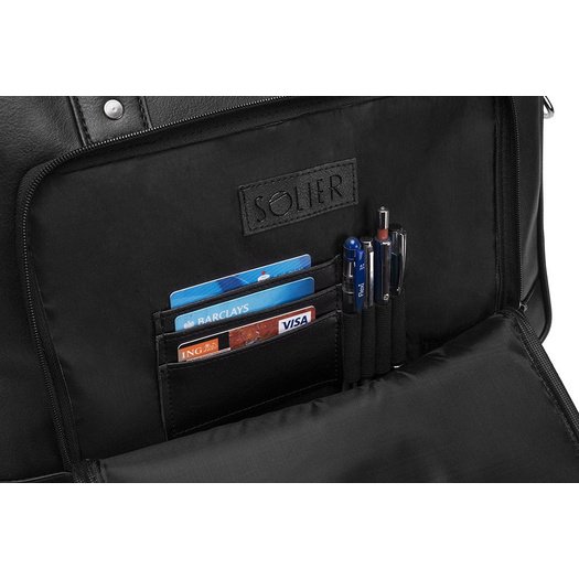 Black shoulder laptop bag Solier S19 FOXFORD 4