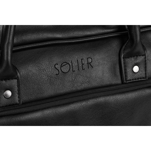 Black shoulder laptop bag Solier S19 FOXFORD 3