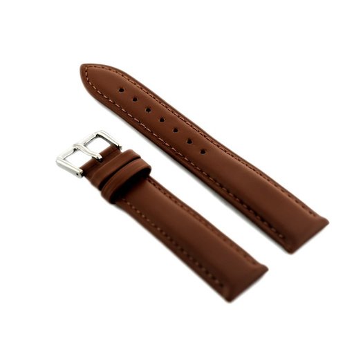 Pasek skórzany do zegarka W94 - ciemny brąz - 14mm