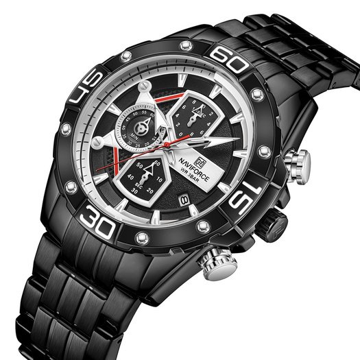 VYRIŠKAS LAIKRODIS NAVIFORCE NF8018 - CHRONOGRAF (zn122b) + dėžutė