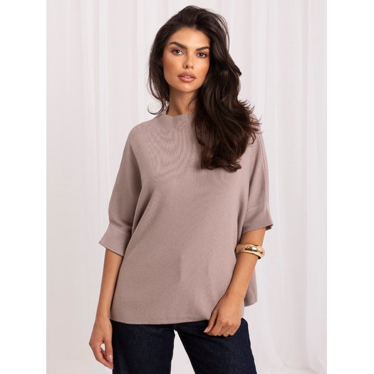 Sweter-IR-SW-BWC6617.75-ciemny bezowy
