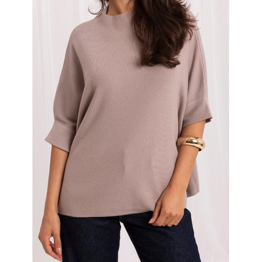 Sweter-IR-SW-BWC6617.75-ciemny bezowy