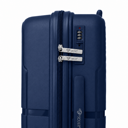 Medium Solier M TORIDE 23  Navy PP Suitcase