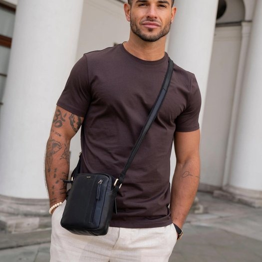 Men's leather shoulder bag Peterson PTN 705E-OPU