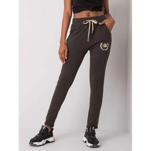 Spodnie dresowe-RV-DR-6450.17-ciemny khaki