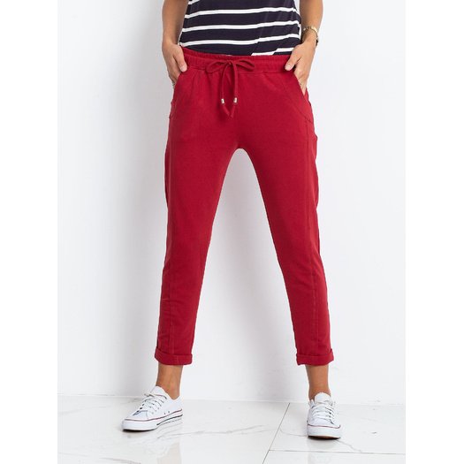 Sportinės kelnės-RV-DR-3589.06X-bordo