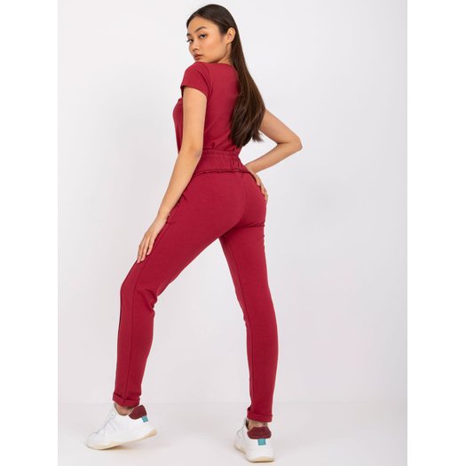 Sportinės kelnės-RV-DR-3589.06X-bordo