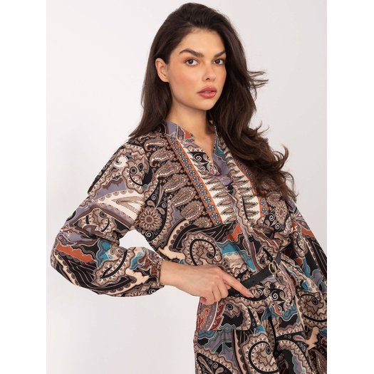 Suknelė-DHJ-SK-15053.61-juoda-smėlio spalvos 2