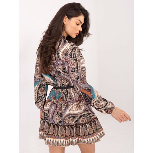 Suknelė-DHJ-SK-15053.61-juoda-smėlio spalvos 3