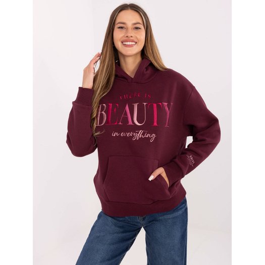 Bluza-D10608BC02802A4NO-bordowy 2