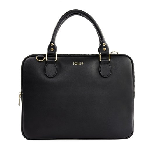 Genuine leather woman s laptop bag 13,3   FL26 Alcamo black with snake pattern 4