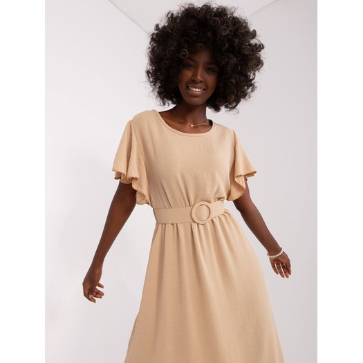 Suknelė-DHJ-SK-5648.07-smėlio spalvos 15