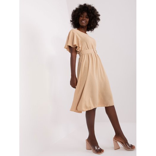 Suknelė-DHJ-SK-5648.07-smėlio spalvos 16