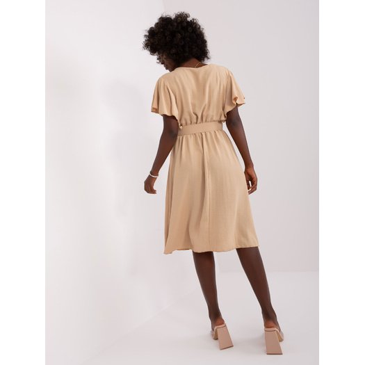 Suknelė-DHJ-SK-5648.07-smėlio spalvos 13
