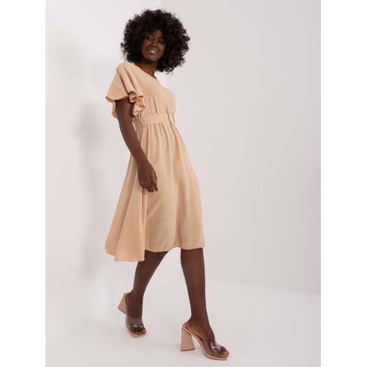 Suknelė-DHJ-SK-5648.07-smėlio spalvos 14