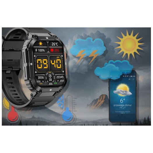 Išmanusis laikrodis vyrams Gravity GT6-1 - Skambinimo funkcija, MONITOR SNU (sg020a)