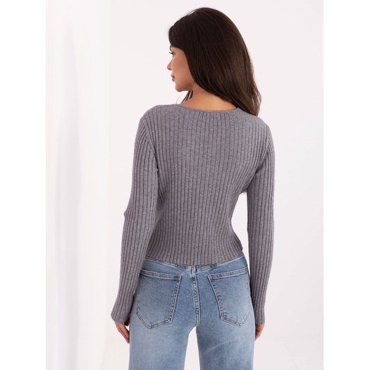 Sweter-PM-SW-R1639.27-ciemny szary