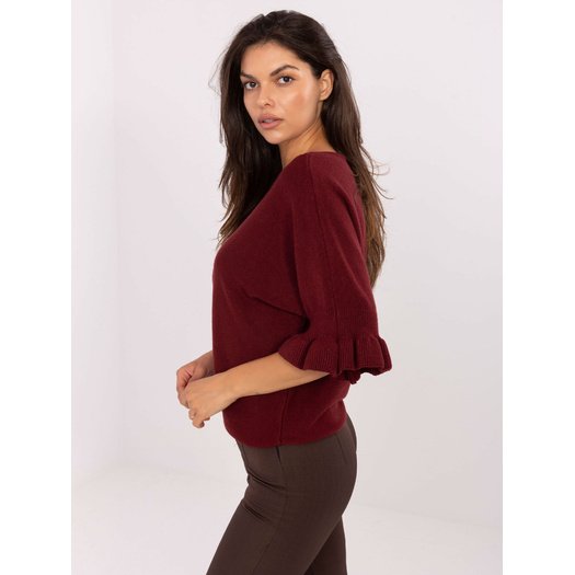 Sweter-IT-SW-99244.65-bordowy
