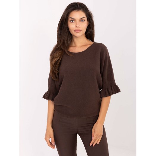Sweter-IT-SW-99244.65-ciemny brązowy 1